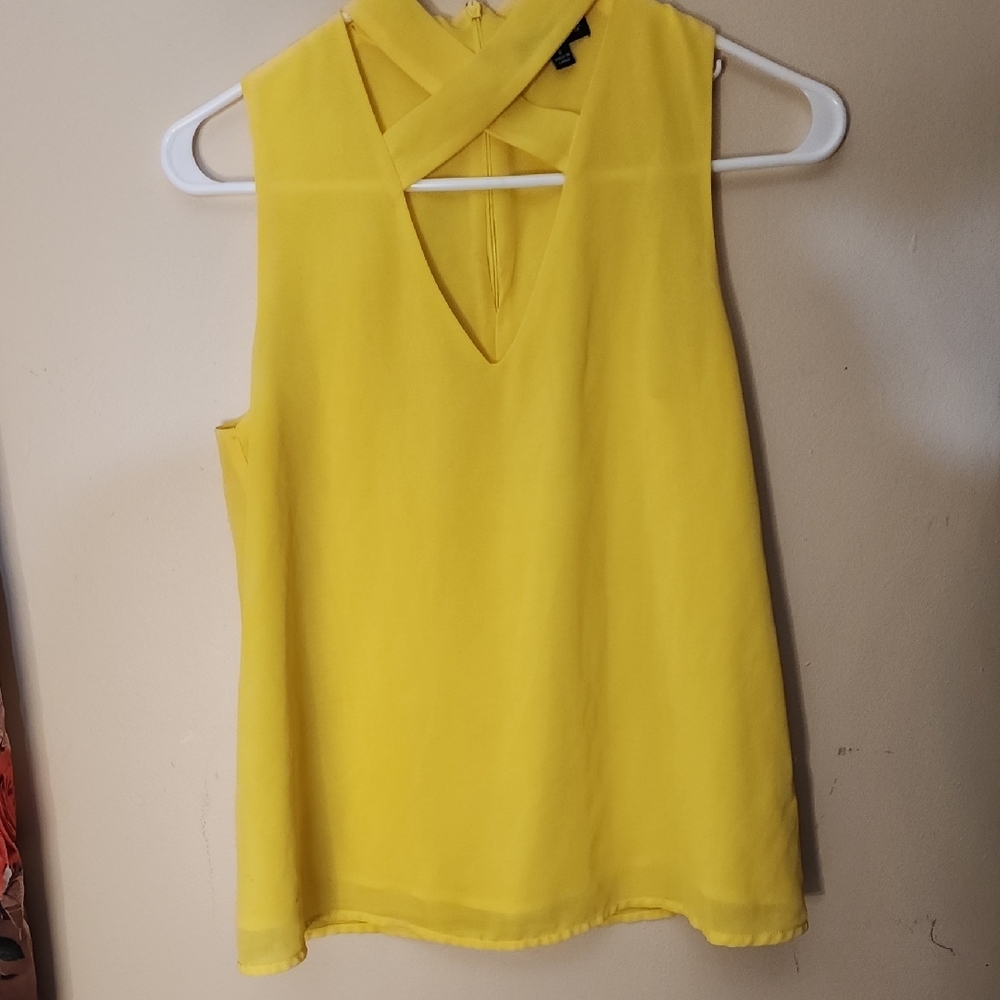 Spring Yellow Semi Sheer Top